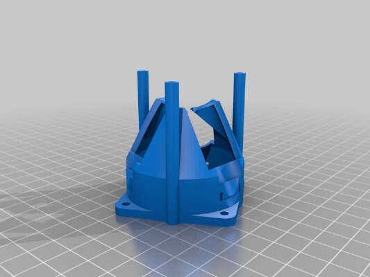 Diamond hotend Attachment for Rostock | 3d print model