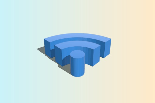 NFC-WiFi-RFID-Bluetooth-Radio Signal-Statusbar bars | 3d print model