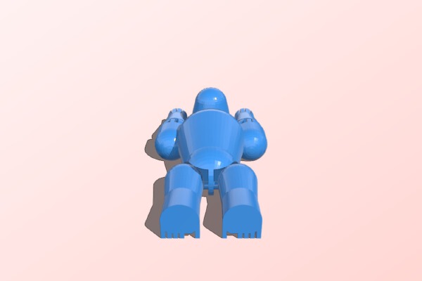 Movable Gorilla - Fixed Arms Sticking | 3d print model