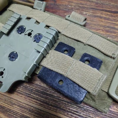 small molle adapter plate for Safariland style holster | 3d print model