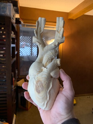Anatomical Heart CNC Flat Back | 3d print model