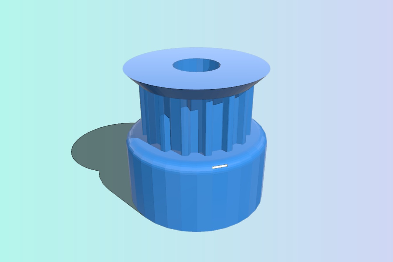 My Customized Parametric pulley - lots of tooth profiles STD T2.5