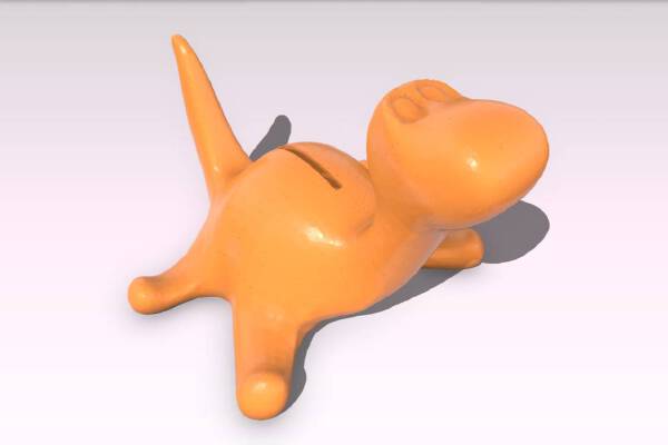 a Dinosaur shaped piggybank | 3d print model