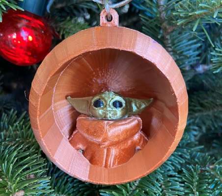 Baby Yoda Christmas Ornament | 3d print model