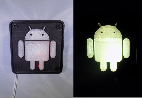 Android Robot LED Nightlight_Lamp | 3d print model