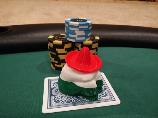 Resting Mexican Poker Card Capper | 3d print model