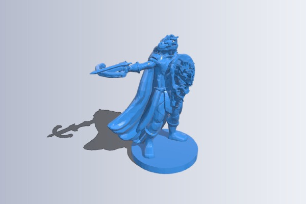 Dragonborn_with_Hand-Crossbow_&_Shield | 3d print model