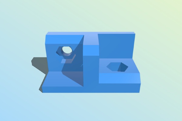 corner-mount-with-cabletroughput 3d-plexi-printer | 3d print model