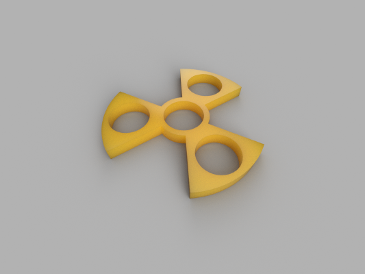 Nuclear Hazard Spinner | 3d print model