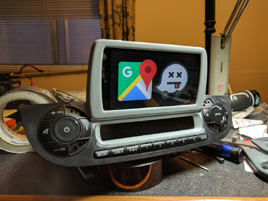 DIY Nexus 5 car navigation for Fiat 500 factory headunit | 3d print model