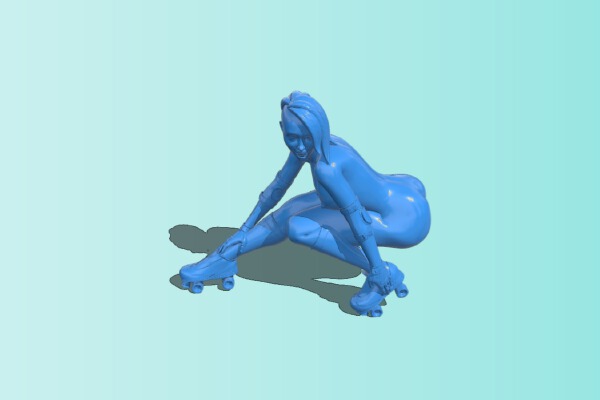 Cybergirls – Skate girl | 3d print model