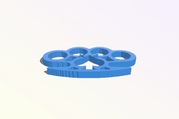 Puño americano con iniciales XC | 3d print model