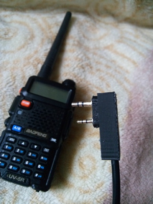 Baofeng UV-5R replacement Kenwood plug | 3d print model