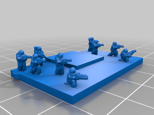 Modern Infantry 6mm Micro Armor Armour | 3d print model