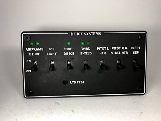 Flight Simulator TBM DEICE Panel | 3d print model