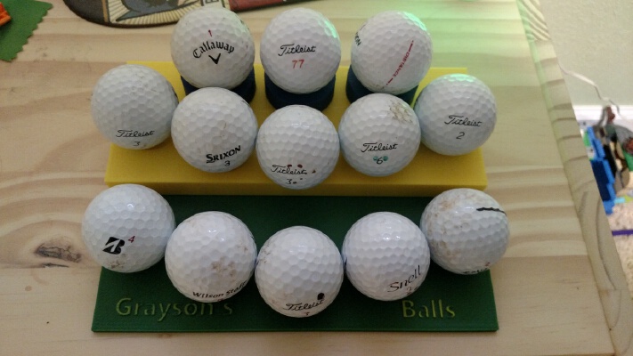 Golf Ball Display - 13 Golf balls | 3d print model