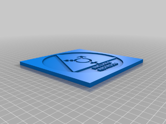 Inclusive Restroom Sign | 3d print model