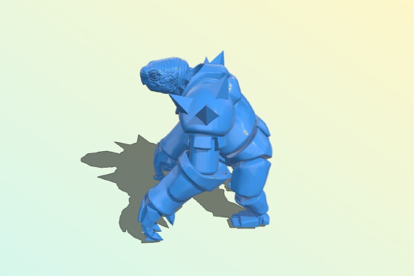 Turtle warrior wearing robot armor | 3d print model