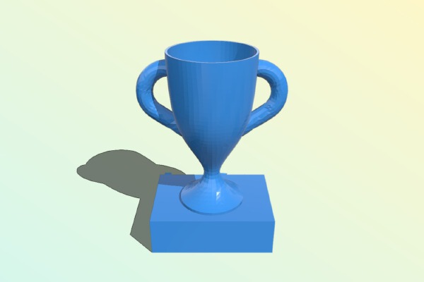 1st, 2nd, and 3rd place trophies with Fleur de Lis | 3d print model