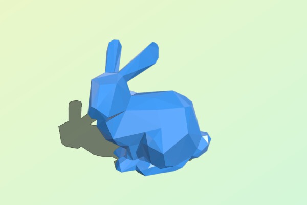 Stanford Bunny Low Poly Flat Base | 3d print model