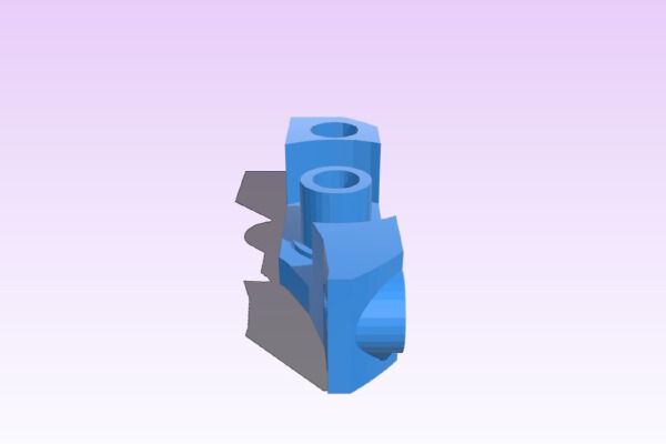 Mini Kossel 2020 extrusion with roller | 3d print model