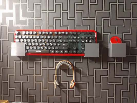 Mouse & keyboard wall mount | 3d print model