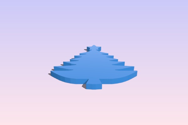 Christmas Tree - Filled | 3d print model