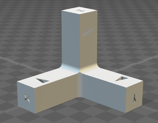 XYZ axis with rotation arrows | 3d print model