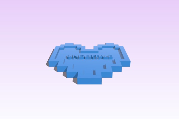Undertale Heart Pendant | 3d print model