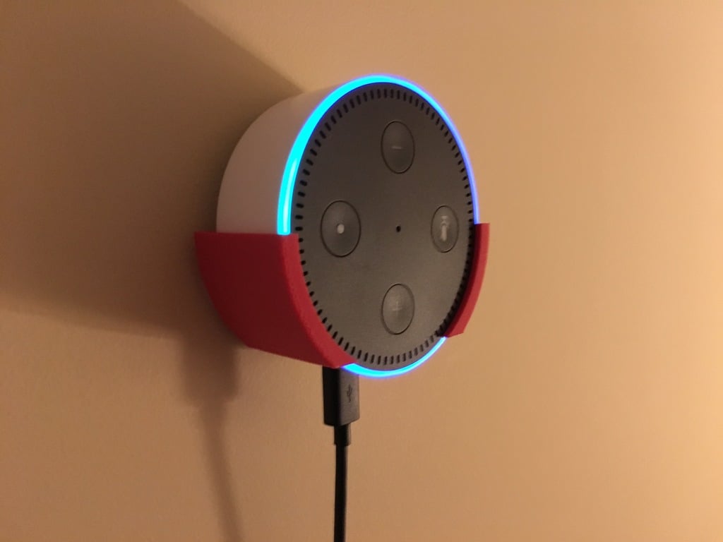 Snap fit Amazon Echo Dot wall mount