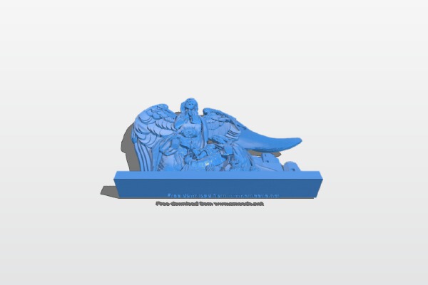 Birth of Christ with big angel | 3d print model