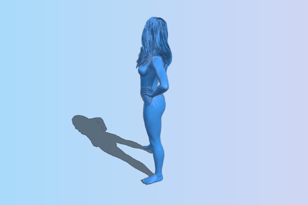 Long hair women | 3d print model