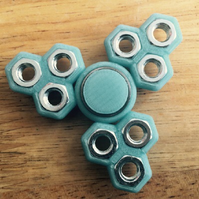 Hex Triple Triple Fidget Spinner | 3d print model