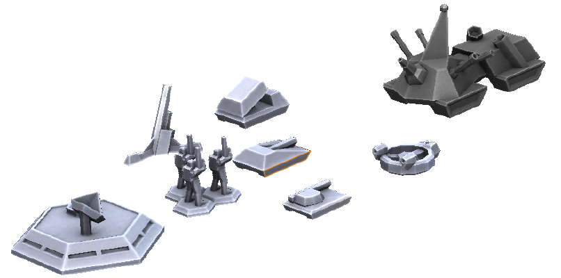 Low-Poly Game Pieces for OGRE | 3d print model