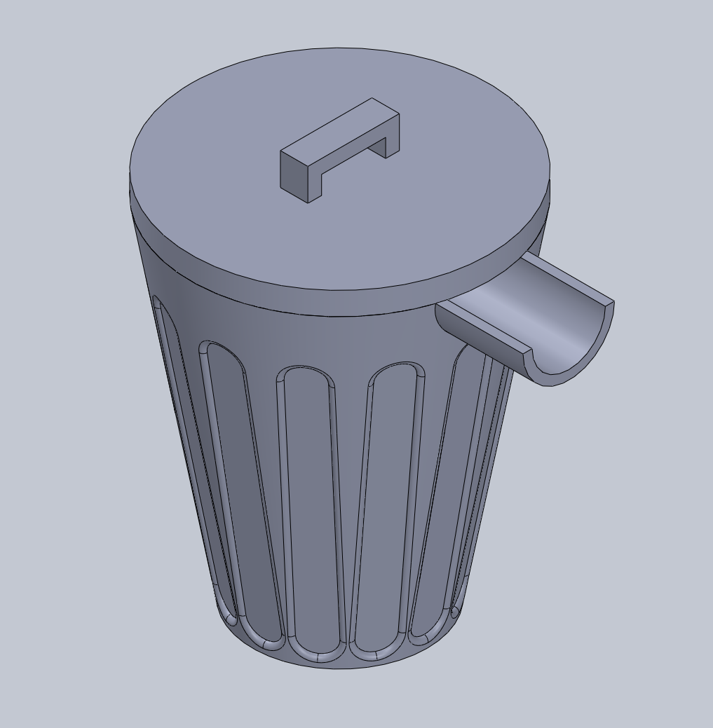 Garbage Can Ash Tray
