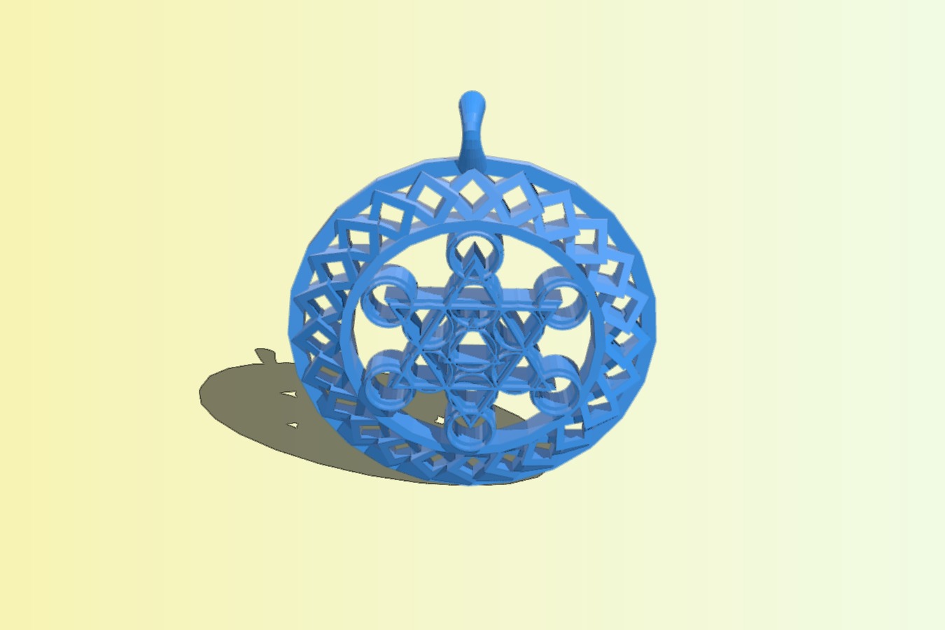 keychain _ amulet metatron - sacred geometry