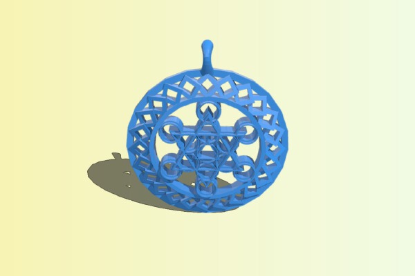 keychain _ amulet metatron - sacred geometry | 3d print model
