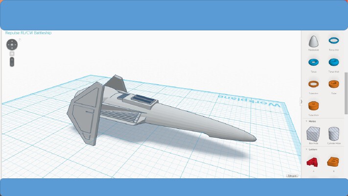 Repulse RL_CW Battleship Print | 3d print model