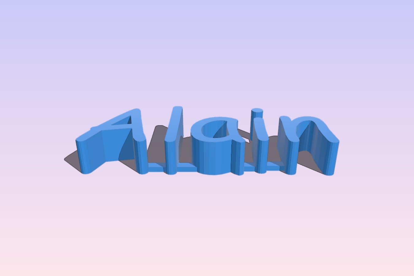 3D Name - Nom 3D: Alain
