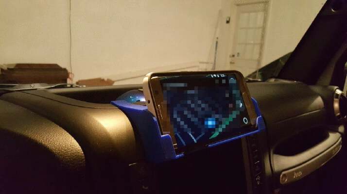 Jeep Wrangler JKU Center Dash Phone Holder | 3d print model