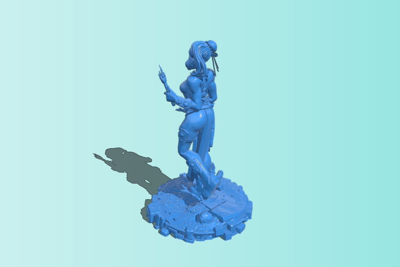 Post-apocalyptic girl B0012369 3d model file for 3d printer