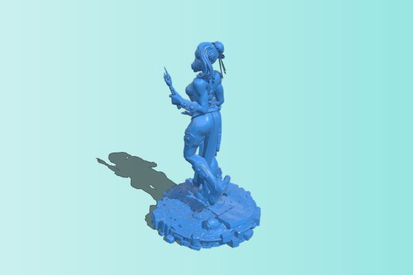 Post-apocalyptic girl B0012369 3d model file for 3d printer | 3d print model