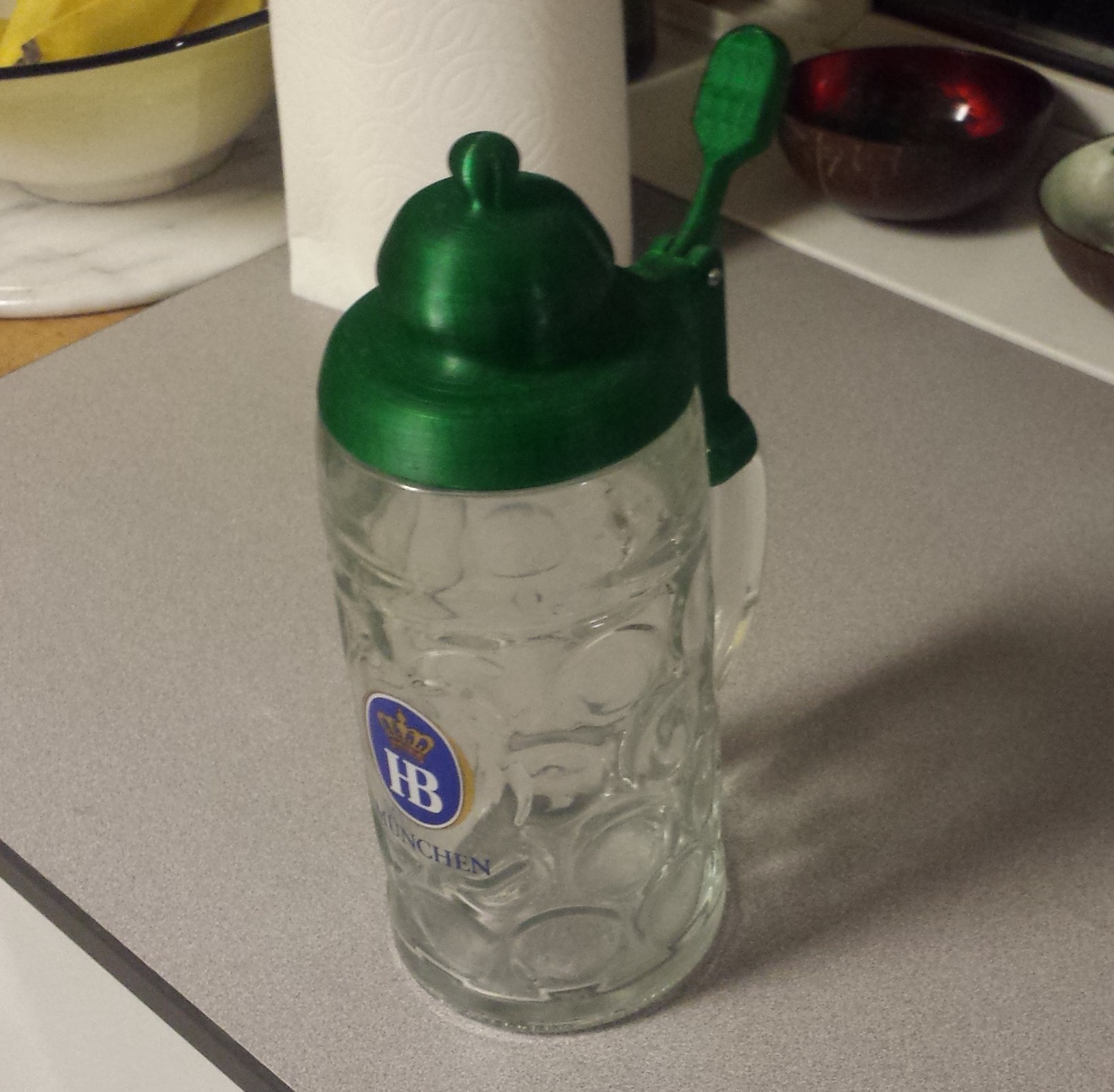 Bier stein lid