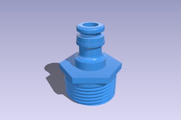 Adapter Gardena to outside G1" | 3d print model