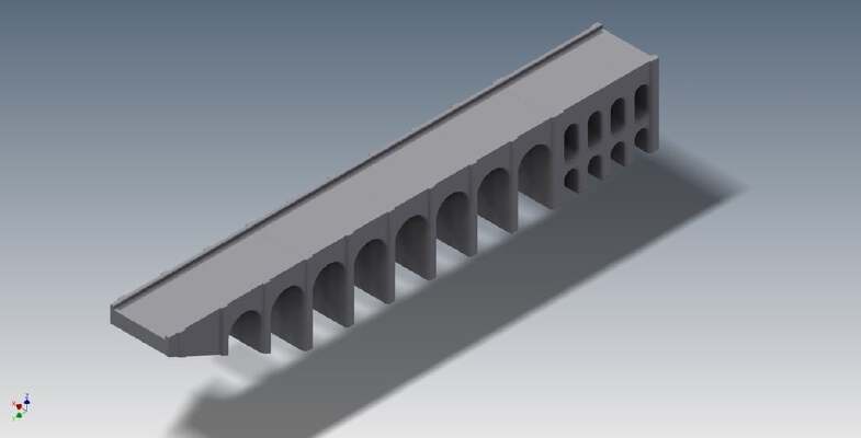 railroad bridge - Eisenbahnviadukt | 3d print model