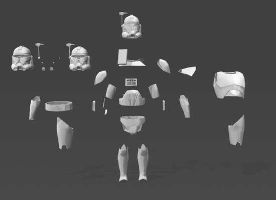 SW Captain Rex Suit / Armour model | 3d print model