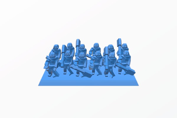 10mm Undead Zombie Infantry Warmasters | 3d print model