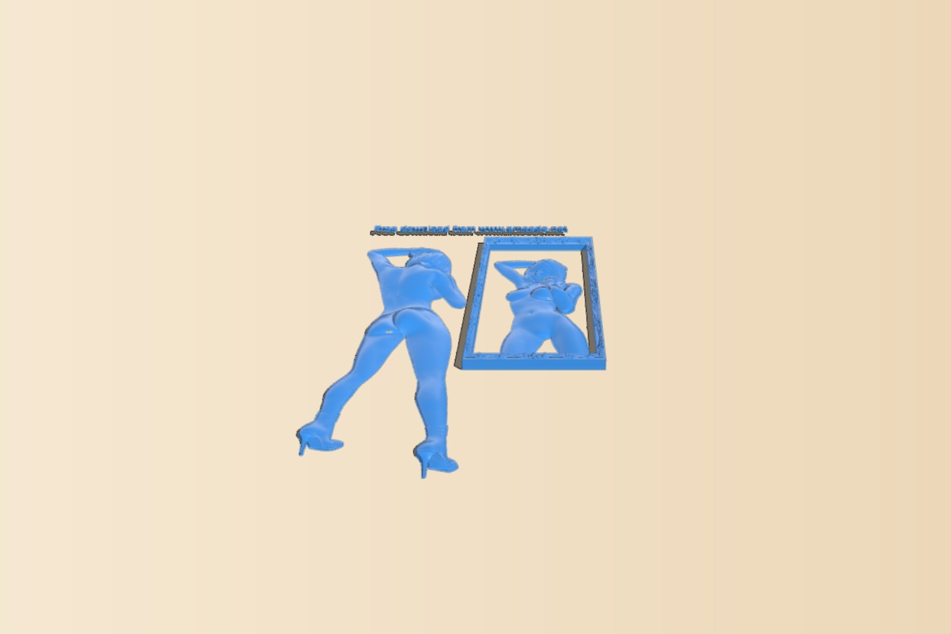 Picture of a girl standing in front of a mirror