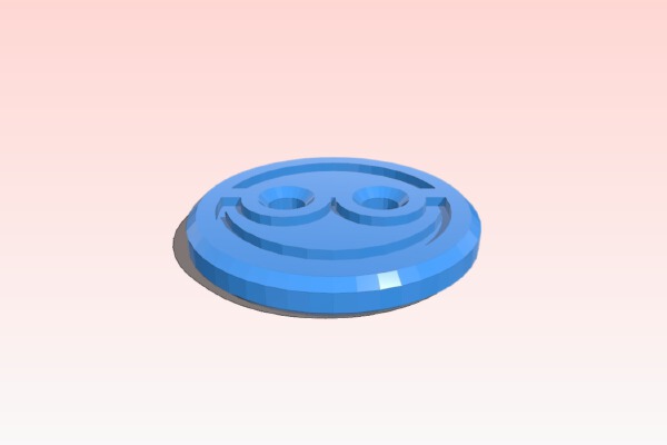Happy Nerd Shirt Button | 3d print model
