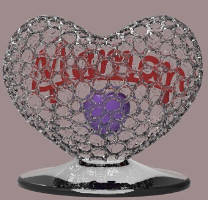 coeur voronoi (fête des mères) | 3d print model